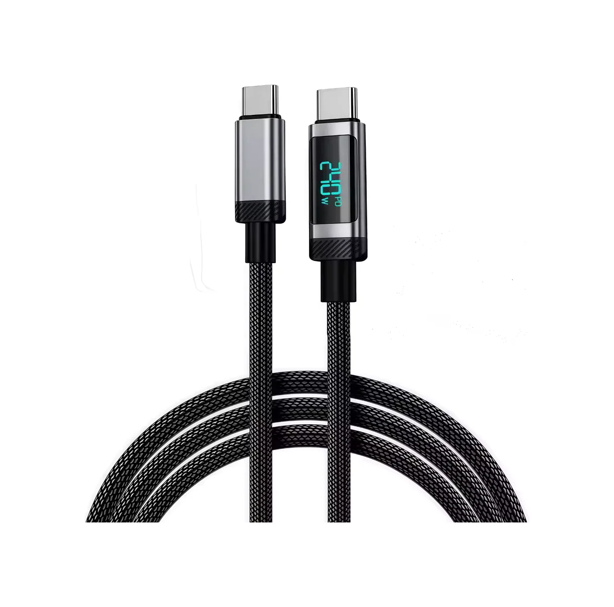 Essager Câble USB-C vers USB-C Tressé 240W PD 3.1 avec Écran LCD 1m - Arsenal HANTKO