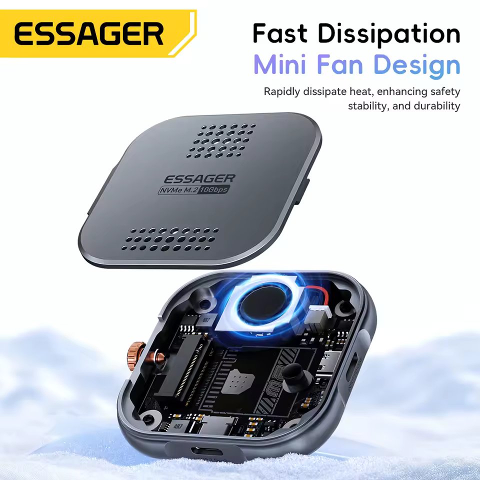 Essager Boîtier SSD Externe M.2 NVMe 2230 Magnétique MagSafe 10Gbps - Arsenal HANTKO