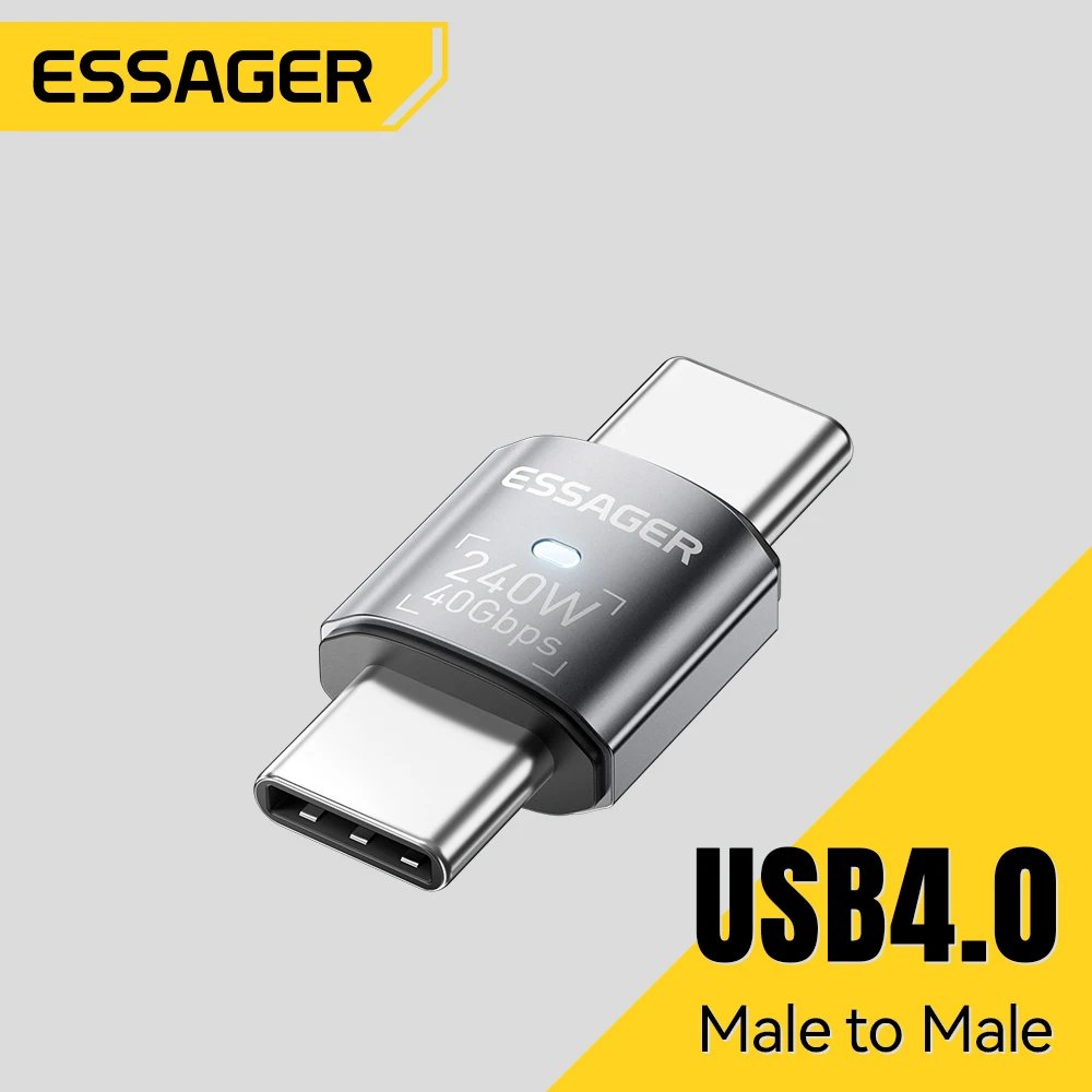 Essager Adaptateur USB-C 4.0 Coudé 90° 40Gbps 8K 240W - Arsenal HANTKO