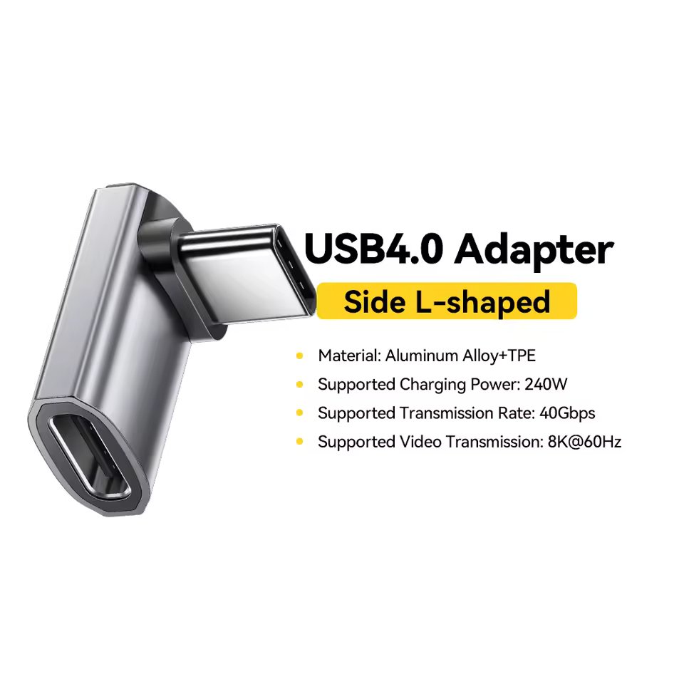 Essager Adaptateur USB-C 4.0 Coudé 90° 40Gbps 8K 240W - Arsenal HANTKO