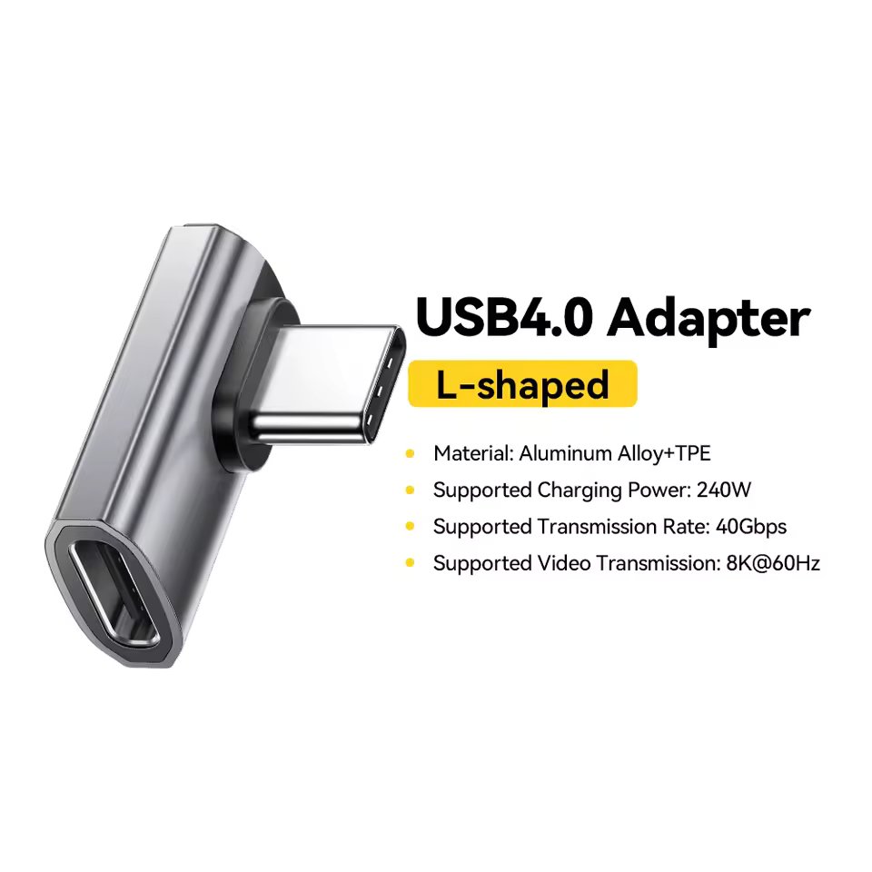 Essager Adaptateur USB-C 4.0 Coudé 90° 40Gbps 8K 240W - Arsenal HANTKO