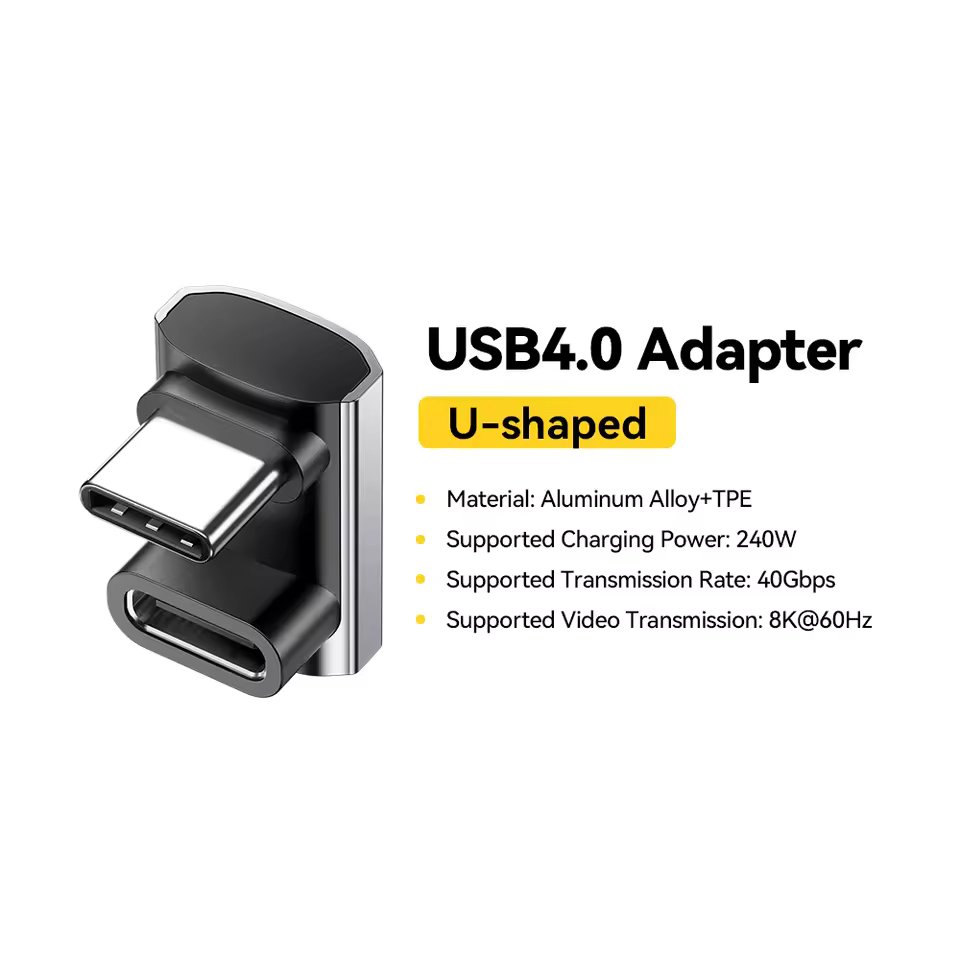 Essager Adaptateur USB-C 4.0 Coudé 90° 40Gbps 8K 240W - Arsenal HANTKO