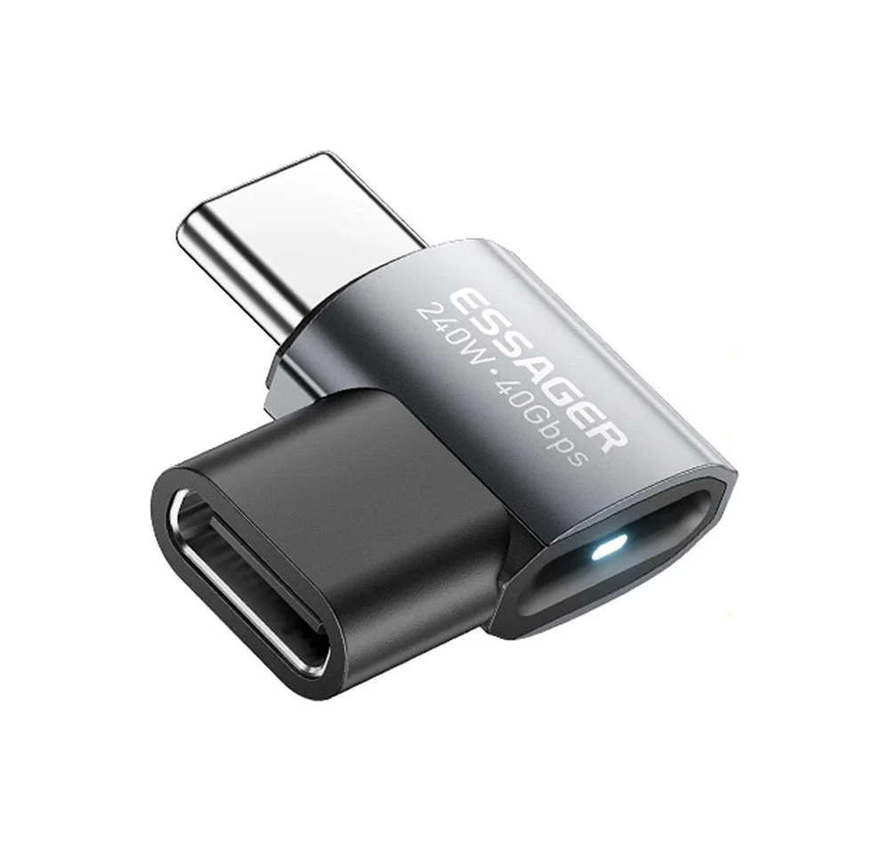 Essager Adaptateur USB-C 4.0 Coudé 90° 40Gbps 8K 240W - Arsenal HANTKO